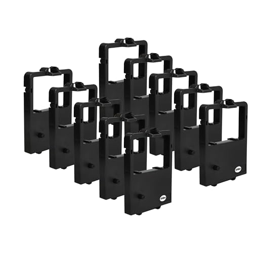 vhbw 10x Farbband Schriftband kompatibel mit NEC Matrix Drucker P2X, P2Q, P2200XE, P22Q, P220Q, P30 Nadeldrucker, Bondrucker - Schwarz von vhbw