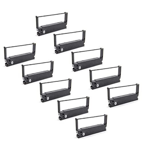 vhbw 10x Farbband Schriftband kompatibel mit Wincor-Nixdorf Beetle 20/2 Nadeldrucker, Bondrucker - Schwarz von vhbw