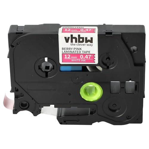vhbw 1x Schriftband-Kassette Ersatz für Brother TZ-MQP35, TZE-MQP35 für Etiketten-Drucker 12mm Weiß auf Rosa von vhbw