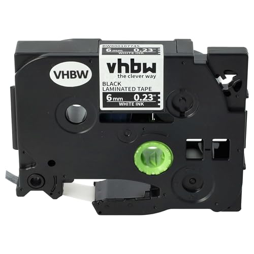 vhbw 1x Schriftband-Kassette Ersatz für Brother TZE-315 für Etiketten-Drucker 6mm Weiß auf Schwarz von vhbw