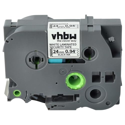 vhbw Schriftband-Kassette kompatibel mit Brother PT 2470, 2460, 2450, 2450 CC, 2450 DX Etiketten-Drucker 8m x 24mm Schwarz auf Weiß Sicherheitsband vhbw Schriftband-Kassette kompatibel mit Brother PT 2470, 2460, 2450, 2450 CC, 2450 DX Etiketten-Drucker 8m x 24mm Schwarz auf Weiß Sicherheitsband von vhbw