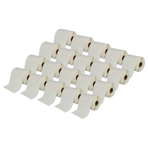 vhbw 20x Etiketten-Rolle 102mm x 44,3m (1 Etikette) Ersatz für Brother RD-S01E2 für Etiketten-Drucker von vhbw