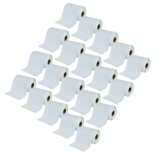 vhbw 20x Etiketten-Rolle 104mm x 159mm (220 Etiketten) kompatibel mit Dymo LabelWriter 5 XL, 4 XL Etiketten-Drucker Weiß von vhbw