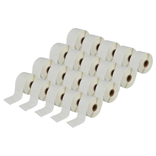 vhbw 20x Etiketten-Rolle 51mm x 26mm (1552 Etiketten) Ersatz für Brother RD-S05E1 für Etiketten-Drucker von vhbw