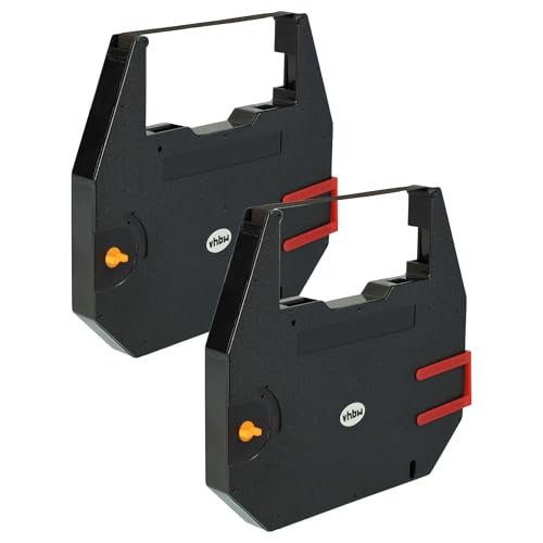 vhbw 2x Farbband Schriftband kompatibel mit Privileg WP 1000 Nadeldrucker, Bondrucker - Carbonband, Schwarz von vhbw