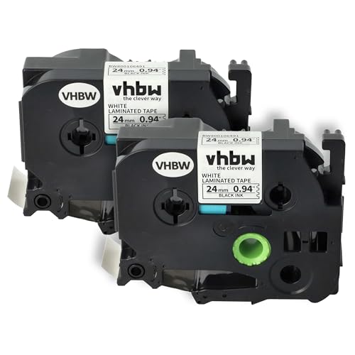 vhbw 2x Schriftband-Kassette Ersatz für Brother TZ-251, TZE-251 für Etiketten-Drucker 24mm Schwarz auf Weiß vhbw 2x Schriftband-Kassette Ersatz für Brother TZ-251, TZE-251 für Etiketten-Drucker 24mm Schwarz auf Weiß von vhbw