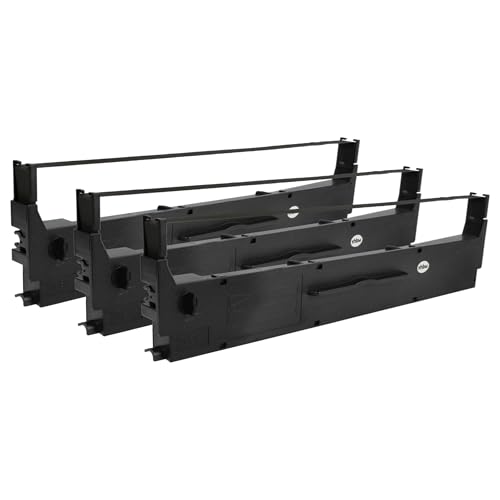 vhbw 3x Farbband Schriftband kompatibel mit Epson LX-310, LX310 Nadeldrucker, Bondrucker - Ersatz für C13S015632, S015632 von vhbw