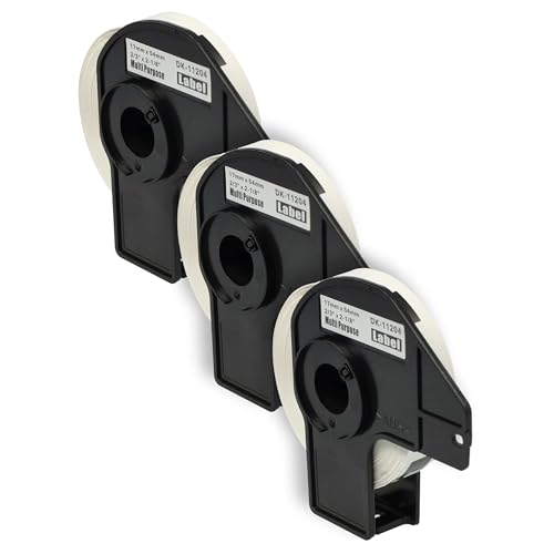 vhbw 3x Rolle Etiketten Aufkleber kompatibel mit Brother P-Touch QL-1050, QL-1050N, QL-1060, QL-1060N, QL-500, QL-500A, QL-500BS Ersatz für Brother DK-11204. von vhbw