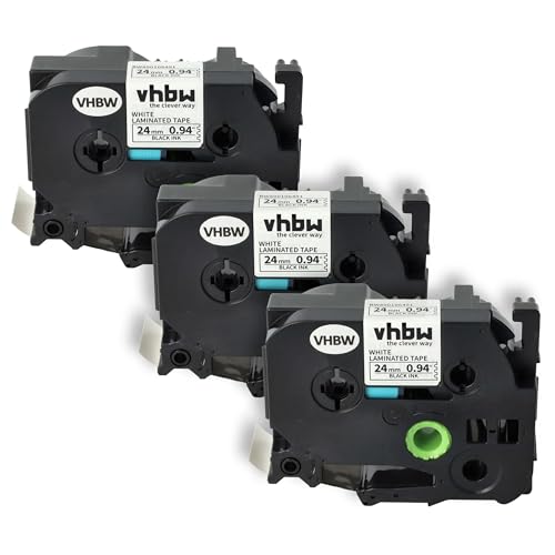 vhbw 3x Schriftband-Kassette Ersatz für Brother TZ-251, TZE-251 für Etiketten-Drucker 24mm Schwarz auf Weiß vhbw 3x Schriftband-Kassette Ersatz für Brother TZ-251, TZE-251 für Etiketten-Drucker 24mm Schwarz auf Weiß von vhbw