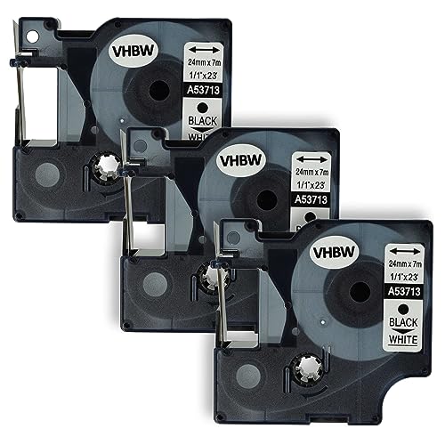 vhbw 3x Schriftband-Kassette Ersatz für Dymo D1, 53713 für Etiketten-Drucker 7m x 24mm Schwarz auf Weiß vhbw 3x Schriftband-Kassette Ersatz für Dymo D1, 53713 für Etiketten-Drucker 7m x 24mm Schwarz auf Weiß von vhbw