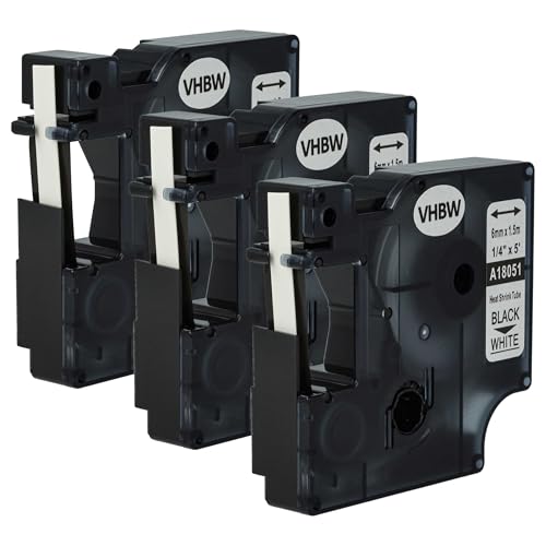 vhbw 3x Schriftband-Kassette kompatibel mit Dymo Rhino ILP 219 Etiketten-Drucker Schwarz auf Weiß, Schrumpfschlauch-Kassette, 6 mm vhbw 3x Schriftband-Kassette kompatibel mit Dymo Rhino ILP 219 Etiketten-Drucker Schwarz auf Weiß, Schrumpfschlauch-Kassette, 6 mm von vhbw