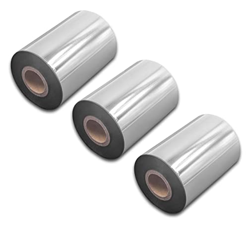 vhbw 3x Thermotransfer-Band kompatibel mit TSC TX200, TTP-644MT, TX600, TX300 Drucker Etikettendrucker, Wischfest, 90 mm x 300 m, Wachs Harz Schwarz von vhbw