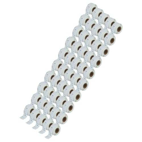 vhbw 50x Etiketten-Rolle 12mm x 24mm (1000 Etiketten) kompatibel mit Dymo LabelWriter 330 Turbo, 310, 400, 320, 330 Etiketten-Drucker Weiß von vhbw