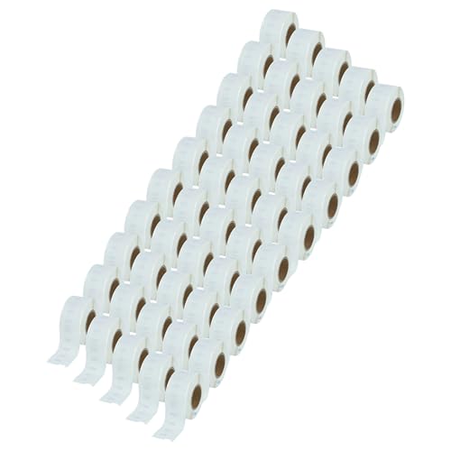 vhbw 50x Etiketten-Rolle 12mm x 50mm (220 Etiketten) kompatibel mit Dymo LabelWriter 310, 310 II, 320, 330, 320 II Etiketten-Drucker Weiß von vhbw