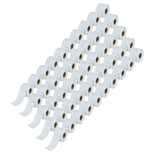 vhbw 50x Etiketten-Rolle 41mm x 89mm (300 Etiketten) kompatibel mit Dymo LabelWriter 310, 310 II, 320, 330, 320 II Etiketten-Drucker Weiß von vhbw