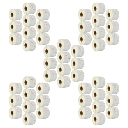 vhbw 50x Etiketten-Rolle 57mm x 32mm (1000 Etiketten) kompatibel mit Dymo LabelWriter 400 Turbo, 400, 330 II Etiketten-Drucker von vhbw