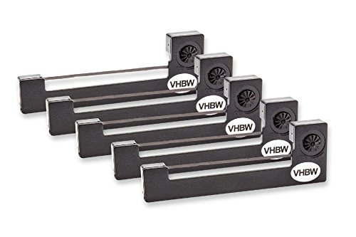 vhbw 5x Farbband Nylonband Tintenband kompatibel mit Nadeldrucker Epson M 150 Serie, MX 150 Ersatz für Epson ERC-05, Epson C43S015352, ERC-05B. von vhbw