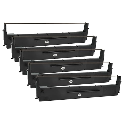 vhbw 5x Farbband Schriftband kompatibel mit Epson LQ800, LQ850, LQ870, LQ550, LQ570, LQ560, LQ580 Nadeldrucker, Bondrucker - Lila von vhbw