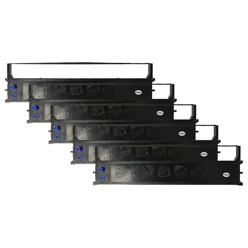 vhbw 5x Farbband Schriftband kompatibel mit OKI Microline ML-1120, ML-1120 eco, ML-1190, ML-1190c Nadeldrucker, Bondrucker - Schwarz von vhbw