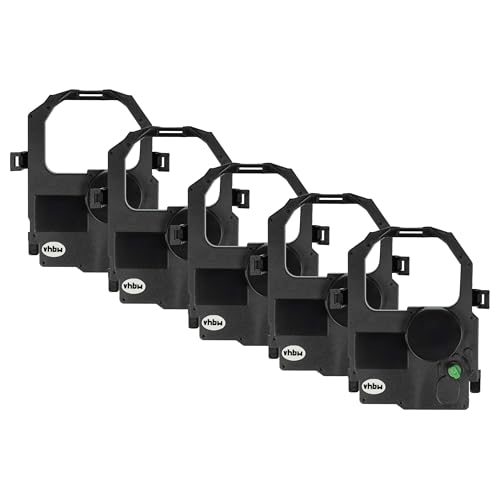 vhbw 5x Farbband Schriftband kompatibel mit Tally MIP 480, MIP48000-AA Nadeldrucker, Bondrucker - Schwarz von vhbw