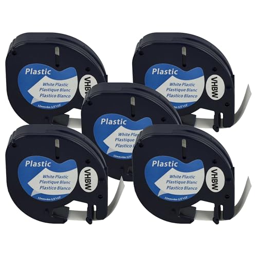 vhbw 5x Schriftband-Kassette Plastik kompatibel mit Dymo LetraTag XM, QX50, Plus LT-100H, XR Etiketten-Drucker 12mm Schwarz auf Weiß, Kunststoff vhbw 5x Schriftband-Kassette Plastik kompatibel mit Dymo LetraTag XM, QX50, Plus LT-100H, XR Etiketten-Drucker 12mm Schwarz auf Weiß, Kunststoff von vhbw