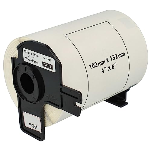 vhbw Etiketten-Rolle 102mm x 152mm Ersatz für Brother DK-11241 für Etiketten-Drucker - Standard von vhbw
