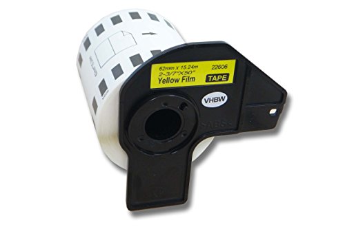 vhbw Etiketten-Rolle 62mm x 15,24m (1 Etikette) Ersatz für Brother DK-22606 für Etiketten-Drucker - Premium von vhbw