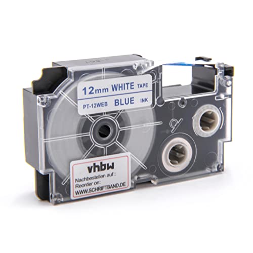 vhbw Kassette Patronen Schriftband 12mm kompatibel mit Casio KL-60, KL-120, KL-70E, KL-100E, KL-300, KL-750E, KL-780, KL-1500 Ersatz für XR-12WEB, XR-12WEB1. vhbw Kassette Patronen Schriftband 12mm kompatibel mit Casio KL-60, KL-120, KL-70E, KL-100E, KL-300, KL-750E, KL-780, KL-1500 Ersatz für XR-12WEB, XR-12WEB1. von vhbw