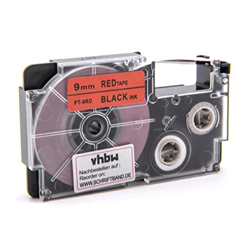 vhbw Kassette Patronen Schriftband 9mm kompatibel mit Casio KL-130, KL-200, KL-2000, KL-200E, KL-7200, KL-7400, KL-G2, KL-HD1 Ersatz für XR-9RD, XR-9RD1. von vhbw
