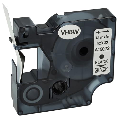 vhbw Schriftband-Kassette Ersatz für Dymo 45022, D1 für Etiketten-Drucker 12mm Schwarz auf Silber vhbw Schriftband-Kassette Ersatz für Dymo 45022, D1 für Etiketten-Drucker 12mm Schwarz auf Silber von vhbw