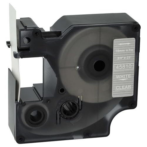 vhbw Schriftband-Kassette Ersatz für Dymo 45810, D1 für Etiketten-Drucker 19mm Weiß auf Transparent vhbw Schriftband-Kassette Ersatz für Dymo 45810, D1 für Etiketten-Drucker 19mm Weiß auf Transparent von vhbw