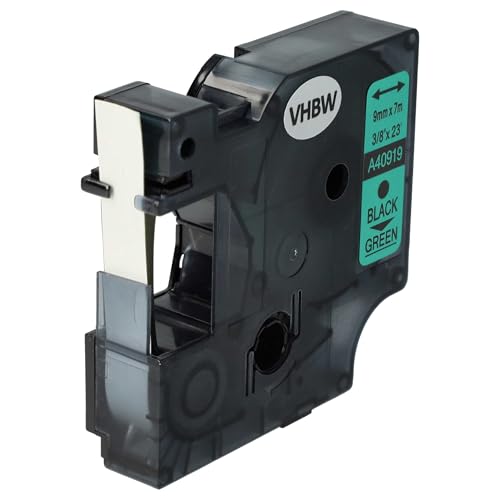vhbw Schriftband-Kassette Ersatz für Dymo D1, 40919 für Etiketten-Drucker 7m x 9mm Schwarz auf Grün vhbw Schriftband-Kassette Ersatz für Dymo D1, 40919 für Etiketten-Drucker 7m x 9mm Schwarz auf Grün von vhbw