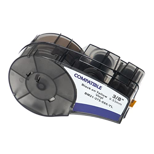 vhbw Schriftband-Kassette kompatibel mit Brady BMP21, BMP21-LAB, BMP21-PLUS, ID PAL, LABPAL Etiketten-Drucker 9,53mm Schwarz auf Gelb, Vinyl vhbw Schriftband-Kassette kompatibel mit Brady BMP21, BMP21-LAB, BMP21-PLUS, ID PAL, LABPAL Etiketten-Drucker 9,53mm Schwarz auf Gelb, Vinyl von vhbw