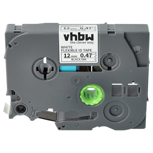 vhbw Schriftband-Kassette kompatibel mit Brother PT 1800+, 1810, 1830SC, 1830VP, 1830, 1850 Etiketten-Drucker 8m x 12mm Schwarz auf Weiß, Flexibel vhbw Schriftband-Kassette kompatibel mit Brother PT 1800+, 1810, 1830SC, 1830VP, 1830, 1850 Etiketten-Drucker 8m x 12mm Schwarz auf Weiß, Flexibel von vhbw