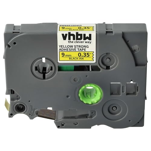 vhbw Schriftband-Kassette kompatibel mit Brother PT 550, 540, 520, 530, 540C Etiketten-Drucker 8m x 9mm Schwarz auf Gelb, Extra Stark, Laminiert vhbw Schriftband-Kassette kompatibel mit Brother PT 550, 540, 520, 530, 540C Etiketten-Drucker 8m x 9mm Schwarz auf Gelb, Extra Stark, Laminiert von vhbw