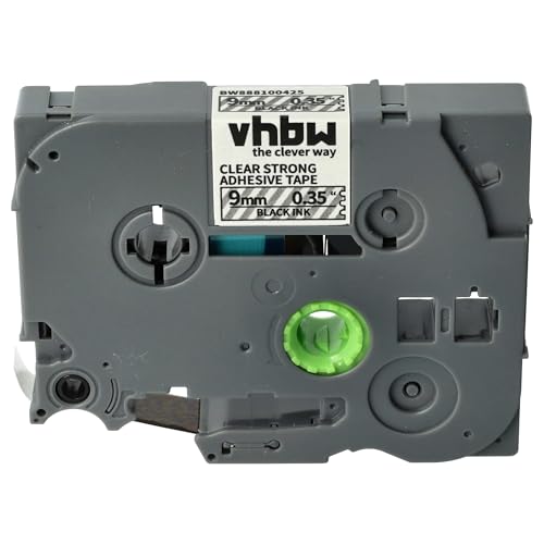 vhbw Schriftband-Kassette kompatibel mit Brother PT 9700PC, 9800PCN, Cube Etiketten-Drucker 8m x 9mm Schwarz auf Transparent, Extra Stark, Laminiert vhbw Schriftband-Kassette kompatibel mit Brother PT 9700PC, 9800PCN, Cube Etiketten-Drucker 8m x 9mm Schwarz auf Transparent, Extra Stark, Laminiert von vhbw