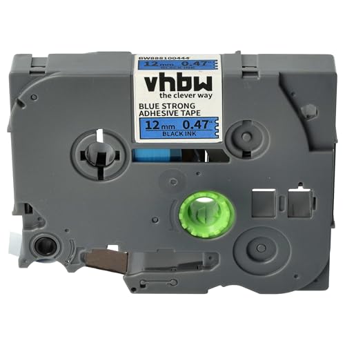 vhbw Schriftband-Kassette kompatibel mit Brother PT E300VP, E300, E115, E200 Etiketten-Drucker 8m x 12mm Schwarz auf Blau, Extra Stark, Laminiert vhbw Schriftband-Kassette kompatibel mit Brother PT E300VP, E300, E115, E200 Etiketten-Drucker 8m x 12mm Schwarz auf Blau, Extra Stark, Laminiert von vhbw