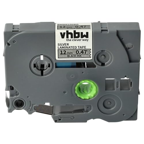 vhbw Schriftband-Kassette kompatibel mit Brother PT H101, H100, H100LB, H100L, H100R, H100P Etiketten-Drucker 8m x 12mm Schwarz auf Silber, Laminiert vhbw Schriftband-Kassette kompatibel mit Brother PT H101, H100, H100LB, H100L, H100R, H100P Etiketten-Drucker 8m x 12mm Schwarz auf Silber, Laminiert von vhbw