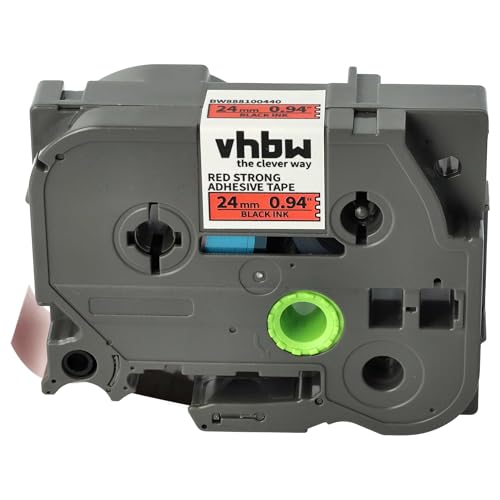 vhbw Schriftband-Kassette kompatibel mit Brother PT P750TDI, P750W, P900, P900NW Etiketten-Drucker 8m x 24mm Schwarz auf Rot, Extra Stark, Laminiert vhbw Schriftband-Kassette kompatibel mit Brother PT P750TDI, P750W, P900, P900NW Etiketten-Drucker 8m x 24mm Schwarz auf Rot, Extra Stark, Laminiert von vhbw