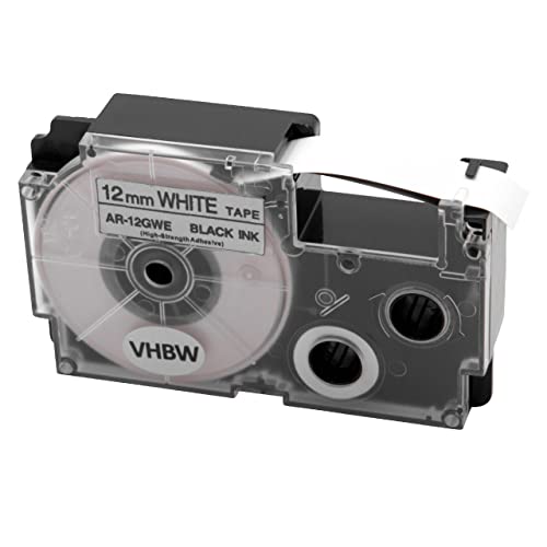 vhbw Schriftband-Kassette kompatibel mit Casio KL-200, KL-130, KL-100E, KL-120, KL-200E, KL-1500, CW-L300 Etiketten-Drucker 12mm Schwarz auf Weiß vhbw Schriftband-Kassette kompatibel mit Casio KL-200, KL-130, KL-100E, KL-120, KL-200E, KL-1500, CW-L300 Etiketten-Drucker 12mm Schwarz auf Weiß von vhbw