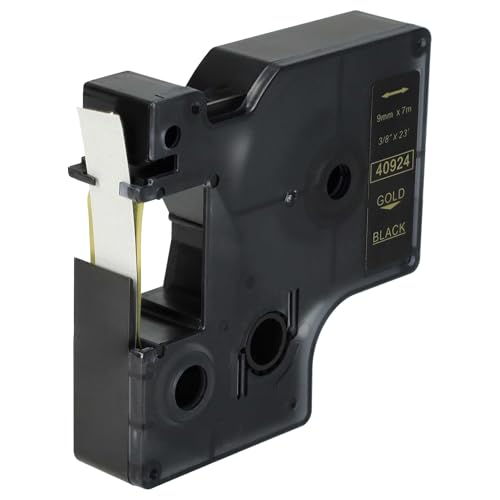 vhbw Schriftband-Kassette kompatibel mit Dymo 1000, 1000+, 2000, 3500, 4500, 5000, 5500 Etiketten-Drucker 9mm Gold auf Schwarz vhbw Schriftband-Kassette kompatibel mit Dymo 1000, 1000+, 2000, 3500, 4500, 5000, 5500 Etiketten-Drucker 9mm Gold auf Schwarz von vhbw