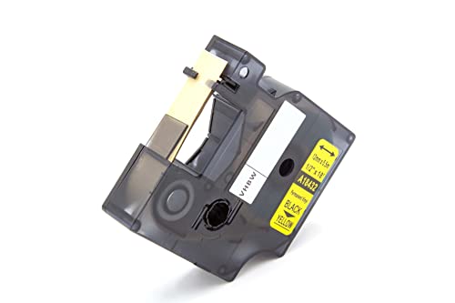 vhbw Schriftband-Kassette kompatibel mit Dymo Rhino 4200, 5000, 5200, 6000, 1000, 3000 Etiketten-Drucker 12mm Schwarz auf Gelb, Vinyl vhbw Schriftband-Kassette kompatibel mit Dymo Rhino 4200, 5000, 5200, 6000, 1000, 3000 Etiketten-Drucker 12mm Schwarz auf Gelb, Vinyl von vhbw