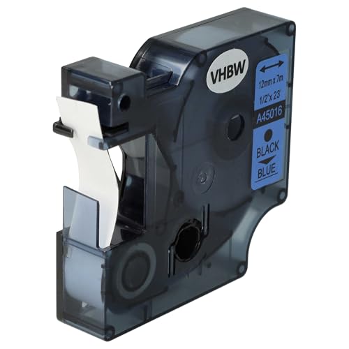 vhbw Schriftband-Kassette kompatibel mit Dymo Rhino 4200, 5000, 5200, 6000 Etiketten-Drucker 12mm Schwarz auf Blau vhbw Schriftband-Kassette kompatibel mit Dymo Rhino 4200, 5000, 5200, 6000 Etiketten-Drucker 12mm Schwarz auf Blau von vhbw