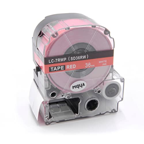 vhbw Schriftband-Kassette kompatibel mit Epson OK900P, LW-900P Etiketten-Drucker 8m x 36mm Weiß auf Rot vhbw Schriftband-Kassette kompatibel mit Epson OK900P, LW-900P Etiketten-Drucker 8m x 36mm Weiß auf Rot von vhbw