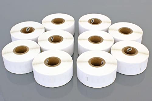 vhbw Set 10x Etiketten-Rolle 19mm x 51mm (220 Etiketten) kompatibel mit Dymo LabelWriter LW400 Turbo, LW450 Duo, LW450 Etiketten-Drucker von vhbw