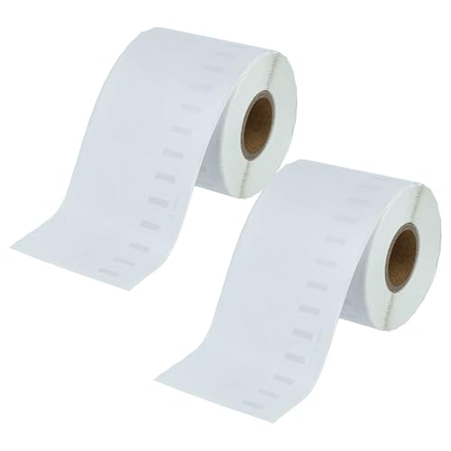 vhbw 2x Etiketten-Rolle 59mm x 190mm (110 Etiketten) Ersatz für Dymo 99019 für Etiketten-Drucker Weiß von vhbw