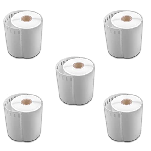 vhbw 5x Etiketten-Rolle 104mm x 159mm (220 Etiketten) Ersatz für Dymo S0904980 für Etiketten-Drucker von vhbw
