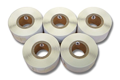 vhbw Set 5x Etiketten-Rolle 25mm x 54mm (500 Etiketten) kompatibel mit Dymo, LW400 Duo Etikettendrucker von vhbw