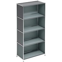 viasit Aktenregal System4 anthrazit 77,9 x 40,4 x 155,7 cm, 1 St. von viasit