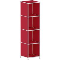 viasit Aktenregal System4 rubinrot 40,4 x 40,4 x 155,7 cm, 1 St. von viasit